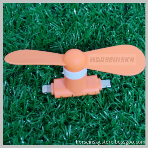 2 in 1 Portable Fan Mini USB Phone Fan with Custom Logo for iPhone and Android